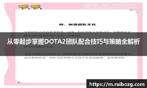 从零起步掌握DOTA2团队配合技巧与策略全解析