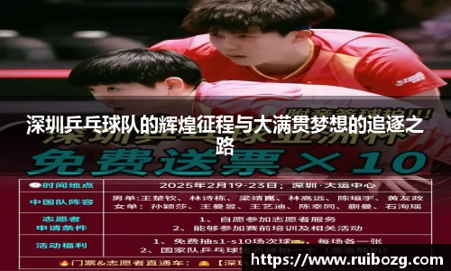 深圳乒乓球队的辉煌征程与大满贯梦想的追逐之路